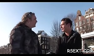 Aroused lad takes a tour in the amsterdam redlight district