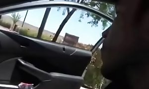 Escort in car handjob before sex and this is risky folks