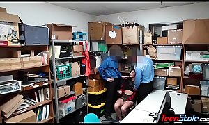 Notorious teen thief punish fucked by two LP officer