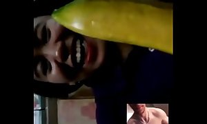 video chat sucks on banana