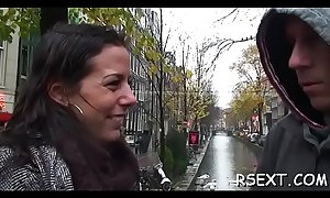 Lewd stud pays some amsterdam hooker for steaming sex