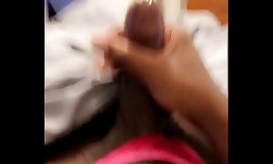 Serenus Cocoa Stroking her big cock in Hot Pink Panties