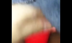 Girl squirts from traffic cone