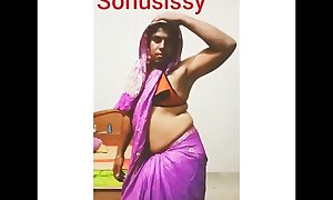 Hot sissy boy in saree