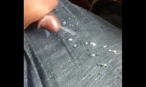 Cum all over my  jeans at work
