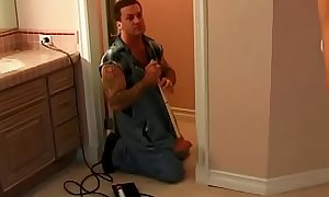 The American plumber fucks his landlady