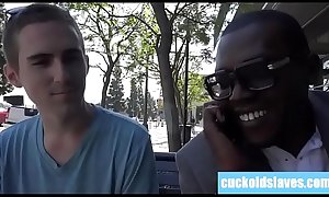 Sexy white chick tells her man she wants to sleep with black guys