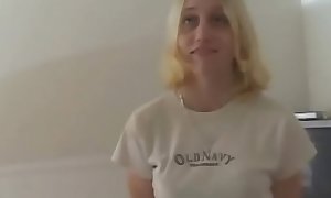 Breasty teen sucks the cock then bonks like a whore