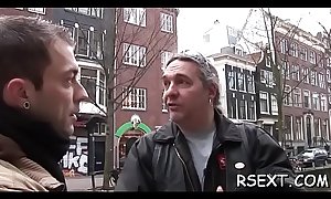 Horny man pays some amsterdam hooker for steaming sex