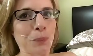 Blonde mommy drives son mad and swallows his cum by cory pursue