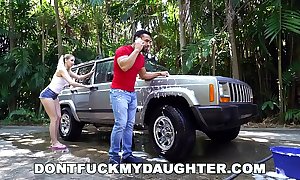 Don't fuck my daughter - wicked sierra nicole copulates the carwash stud