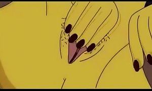 Marge dos Simpsons safada se masturbando