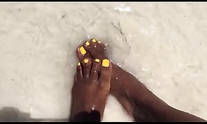 Caribbean Ebony Feet at the Beach