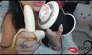 ASMR Babe Sucking on a Banana so hot Blowjob so HOT