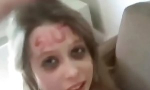 Stupid whore beaten and humiliated