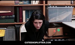 Cute Young Teen Goth Girl Ivy Aura Lets Officer Fuck Her So He Doesn't Call The Police For Shoplifting