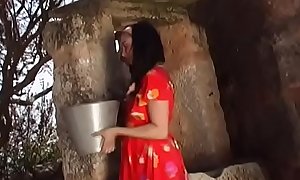 Mexican wife gets finger fucked at the well