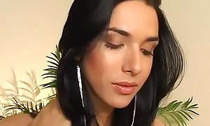 Tranny with amazing ass sucks a hard cock