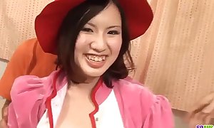 Momoka Amai gives head and fucks in premium threesome  - More at 69avs com