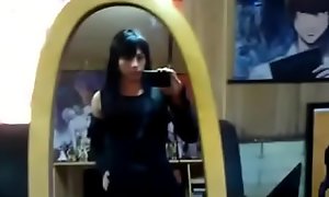 Sexy crossdressing in home