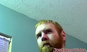Ginger amateur with huge beard sucked dry by mature homo