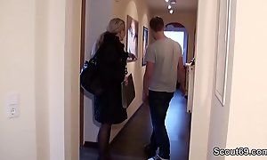 German MILF seduce Prepubescence to Fuck when Home alone