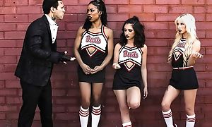 Three hellacious cheerleaders obtain what they warranted