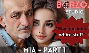 Mia and Papi - 1 - Powered aged Grandpappa kaput brand-new teen young Turkish Girl