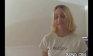 Sweetie welcomes horny neighbor to drill her in hardcore