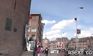 Aged dude takes a tour to visit the amsterdam prostitutes