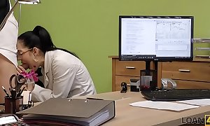 LOAN4K. Teen office worker gets new experience having sex for cash