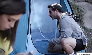 Teen cheating on boyfriend on camping trip