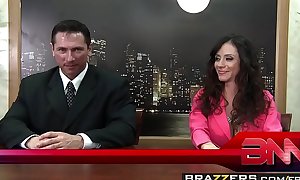 Brazzer xxx video - large wobblers at work - fuck the news scene starring ariella ferrera, nikki sexx and john str