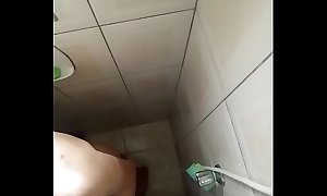 Maturbating my circumcised dick in the shower