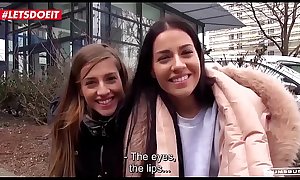 Stunning twins get wild fuck on the road in Berlin (Silvia Dellai, Eveline Dellai)