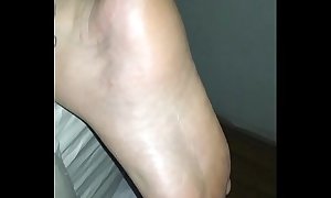 Cum on Wife's sleeping foot