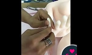 How to fix the finger wire of TPE Sex Doll at SexySexDoll fuck clip and porn movie