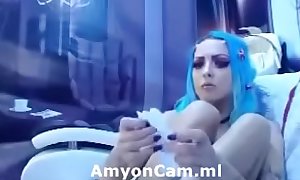 Sucking my toes on my webcam