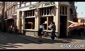 Lucky dude gets his rod sucked hard by an amsterdam hooker