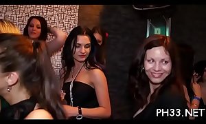 A lot of group-sex on dance floor blow jobs from blondes wild fuck